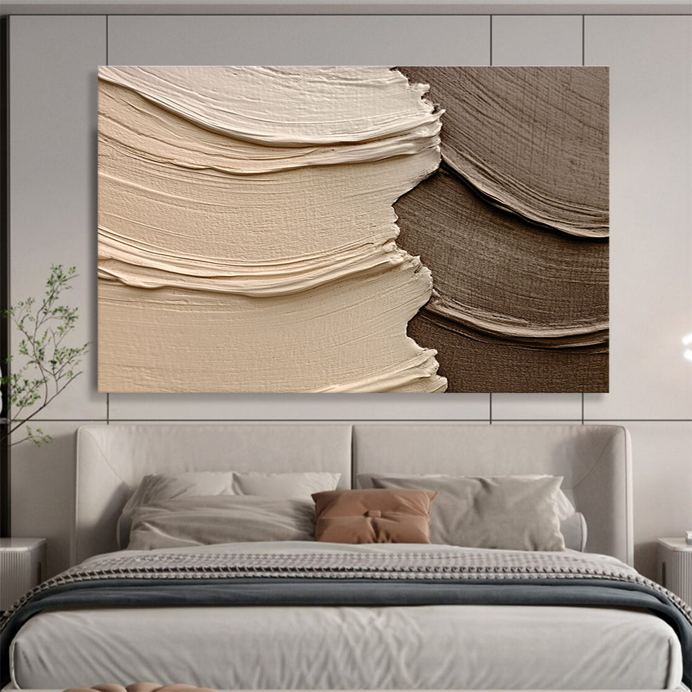 Beige & Brown Textured Strokes  Warm Minimalism ABS041
