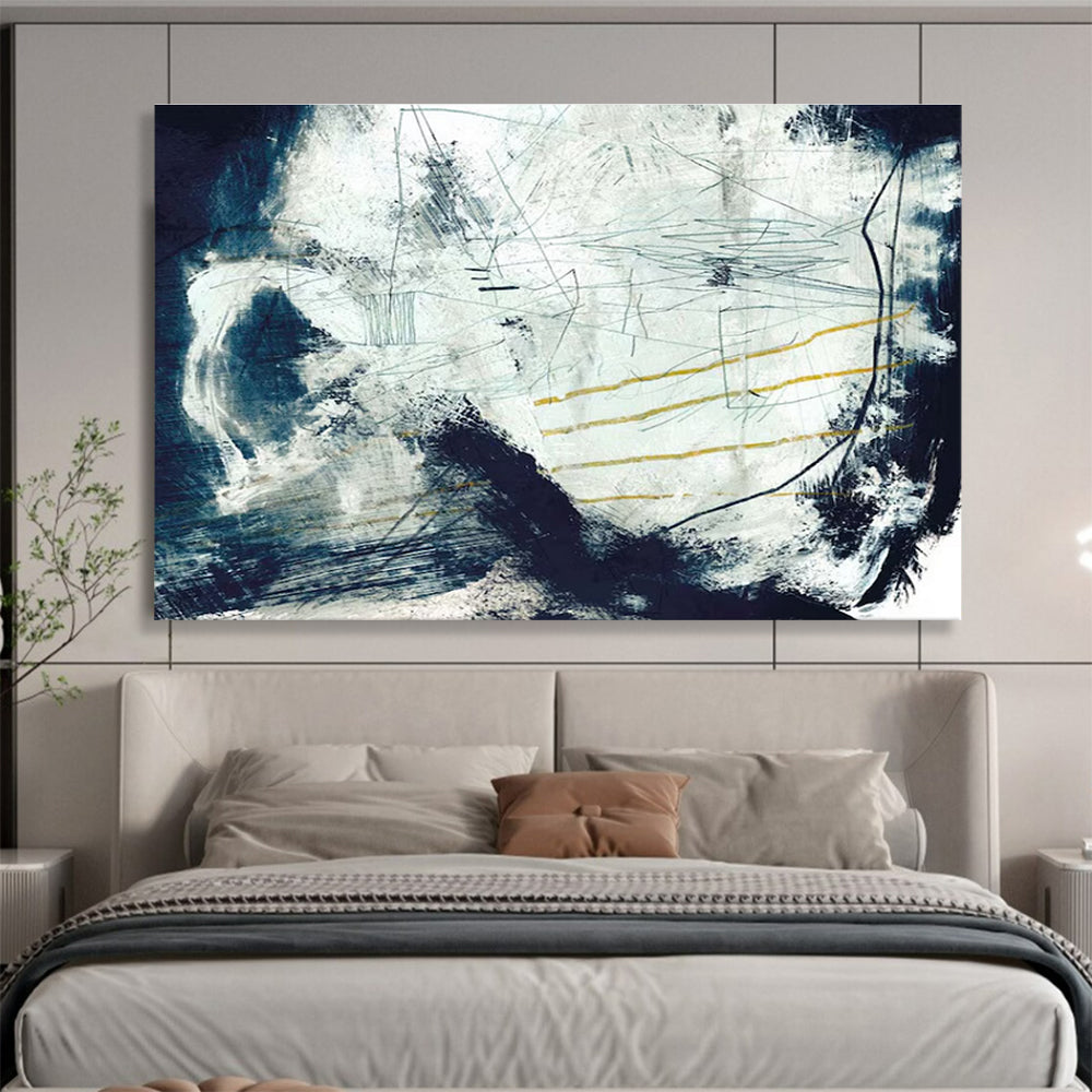 Dynamic Strokes Abstract Painting for Creative Studios YHT141