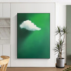 Green Sky with Cloud Painting of Whimsical Serenity GAB0141