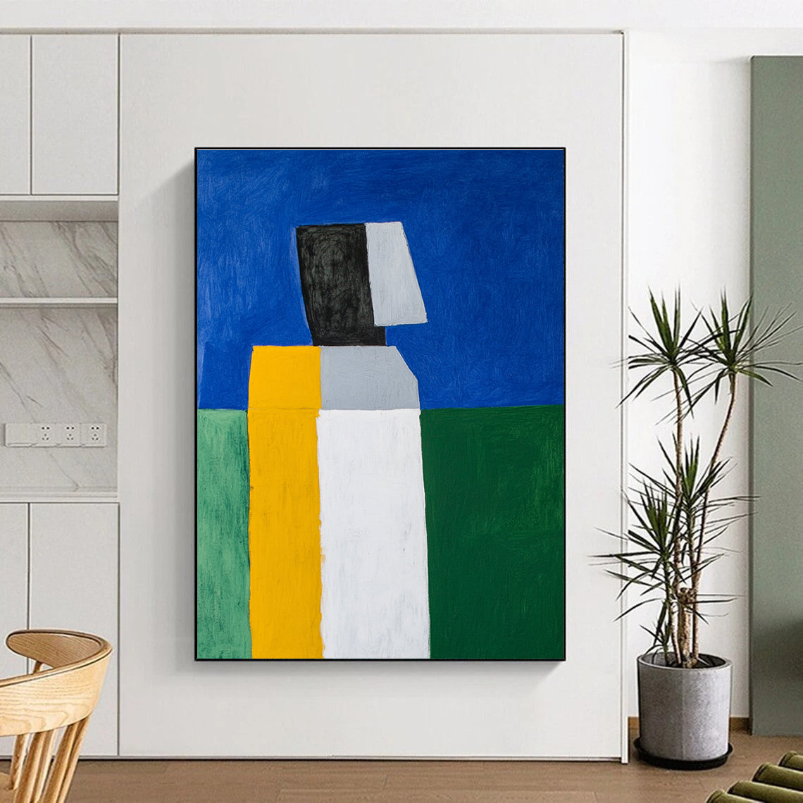Color Block Figure Geometric Abstract Painting GAB0256
