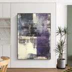 Purple Gray Abstract Painting with Muted Mystery WINK525