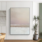 Soft Gradient Landscape Textured Abstract Painting for Serene Bedrooms GAB1472