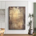Gold Textured Surface Abstract Painting with Subtle Luxury WINK135