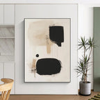 Earthy Tones and Drips Abstract Painting with Raw Expressiveness WINK173