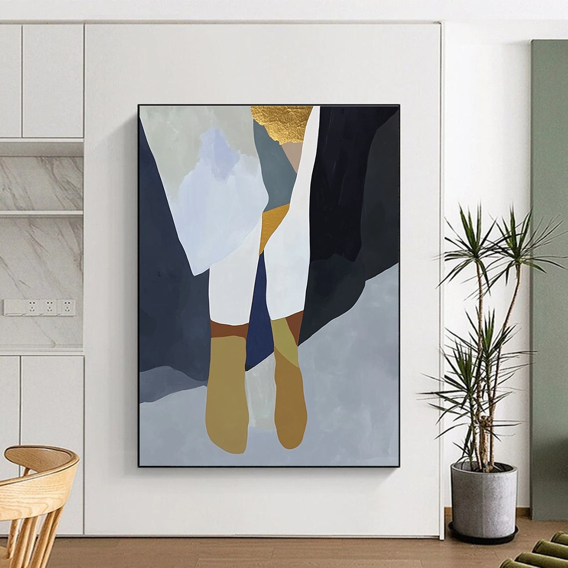 Abstract Geometric Shapes Painting with Modern Color Blocks GAB0084