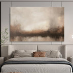 Neutral Tones Abstract Landscape Painting for Minimalist Bedrooms YHT321
