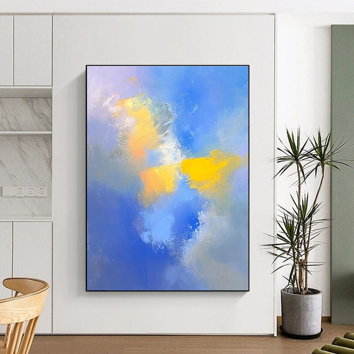 Soft Color Blend Abstract Painting with Calming Hues WINK598