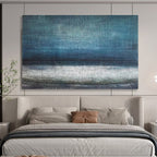 Textured Sea Abstract Painting for Coastal Meditation Rooms YHT154