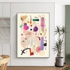 Abstract Shape Collage Art of Whimsical Diversity GAB0187