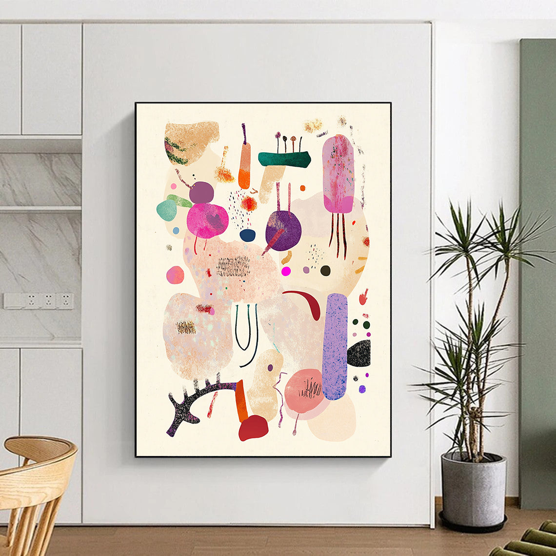 Abstract Shape Collage Art of Whimsical Diversity GAB0187