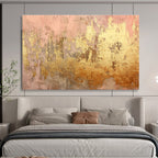 Pink & Gold Abstract  Elegant Textured Art ABS071