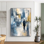 Urban Figure Abstract Painting for Modern City Interiors GAB0750