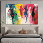 Colorful Figure with Expressive Brushstrokes Abstract Painting ABS347