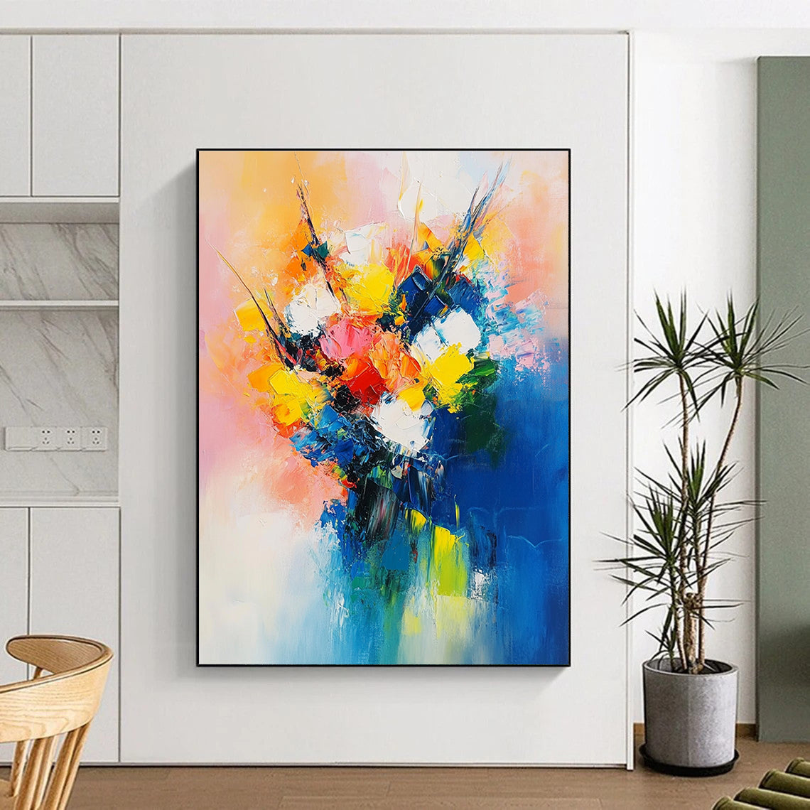 Colorful Abstract Bouquet Painting for Lively Spaces GAB0719