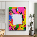 Bold Color Splash Abstract Painting with Explosive Energy WINK597