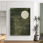 Green and White Circular Art - Minimalist Abstract Design GAB0407