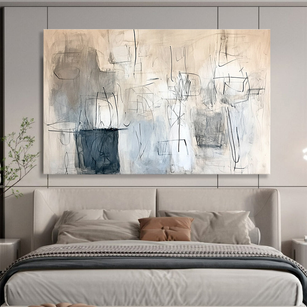 Sketch - Like Abstract Painting with Spontaneous Expressive Lines ABS548