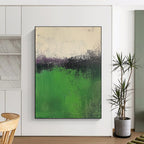 Green Purple Abstract Painting with Nature - Inspired Hues WINK568