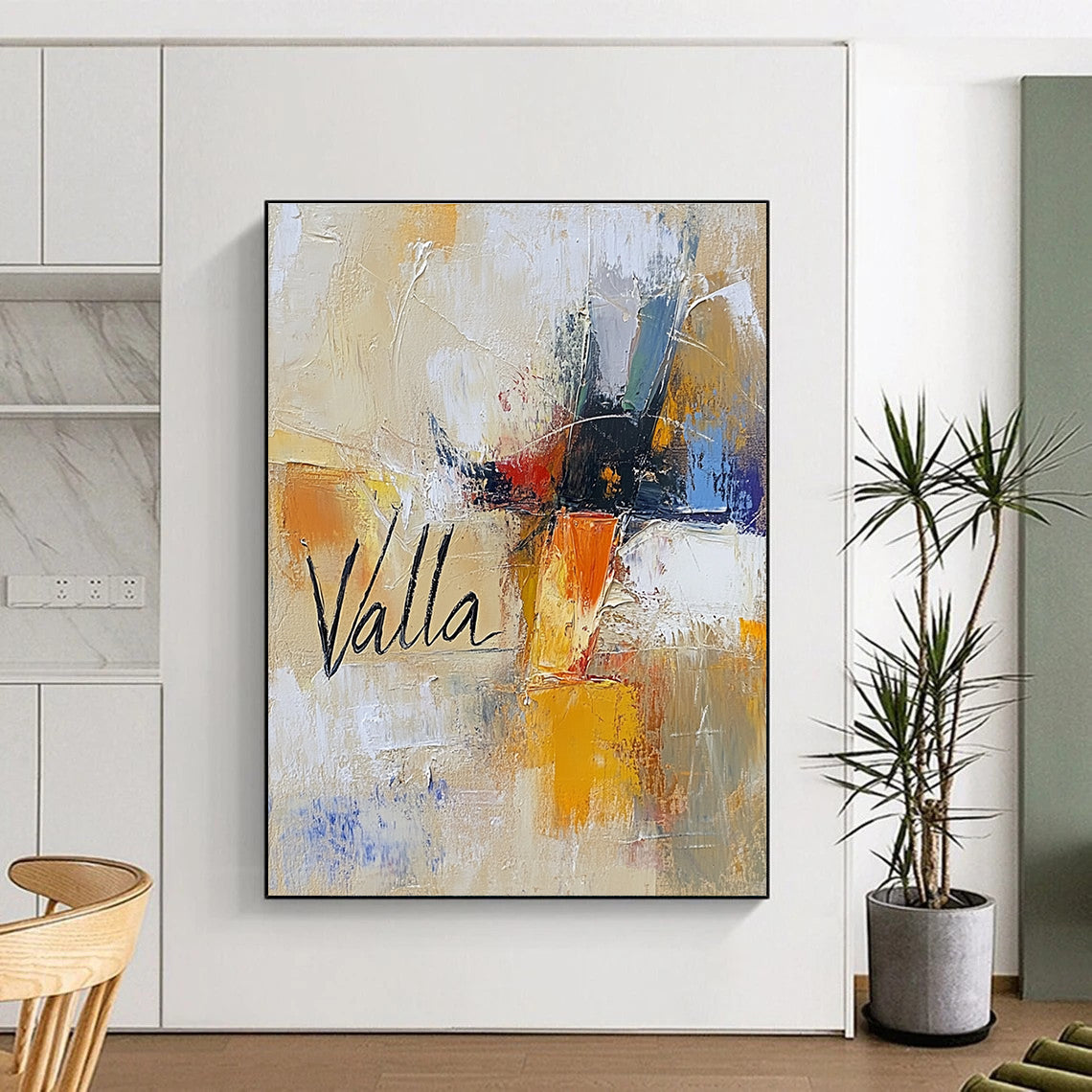 Colorful Abstract Painting with “Valla” for Personalized Art Spaces GAB1059