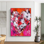Abstract Floral Heart Painting for Love - Themed Cafes GAB1146