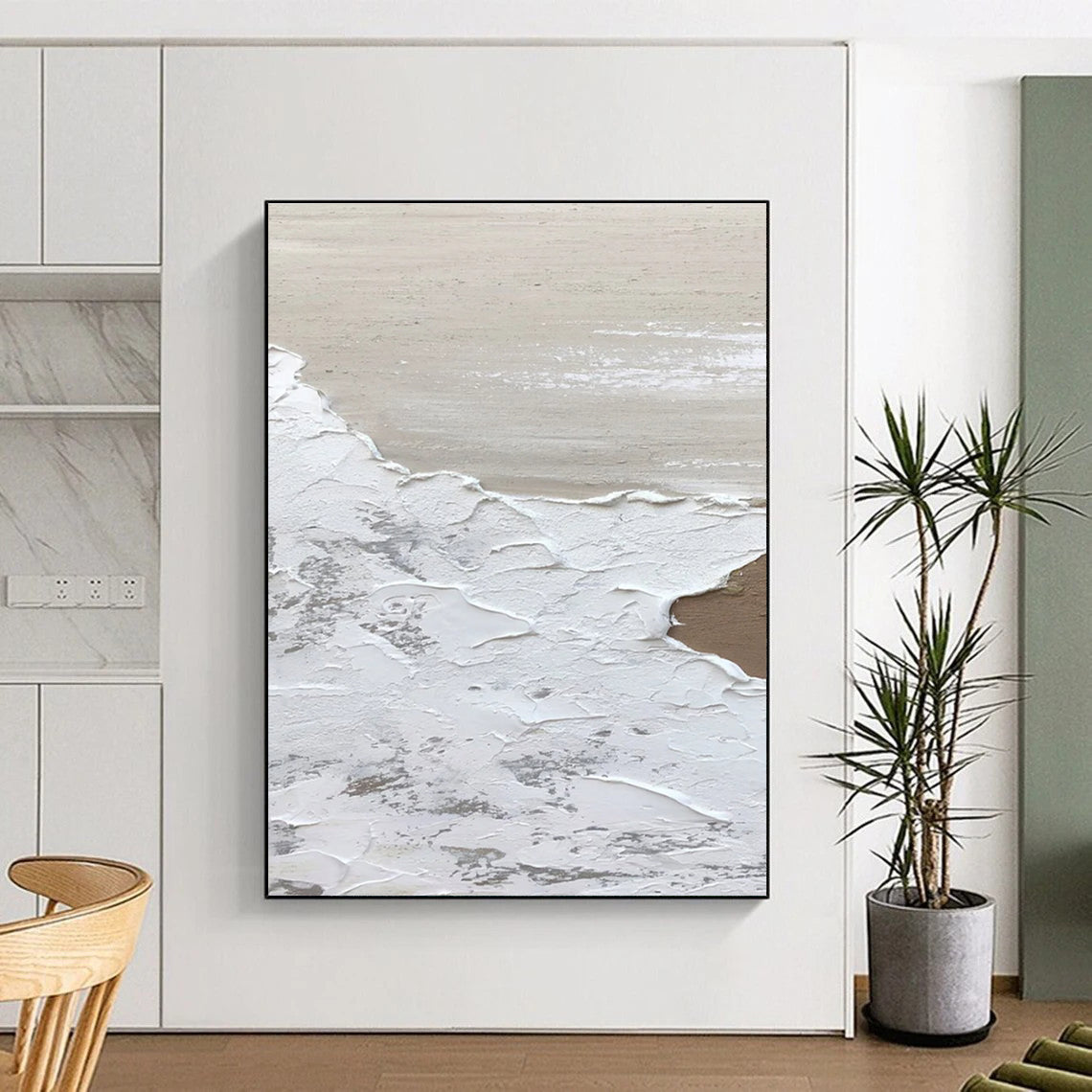 Colorful Curved Line Abstract Painting for Creative Studios HENG374