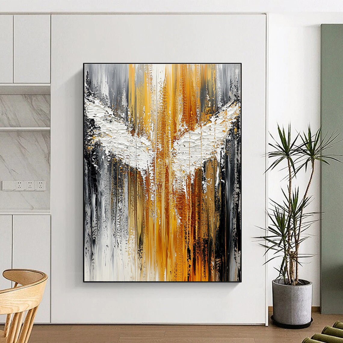 Winged Abstract - Symbolic Abstract Painting GAB0634