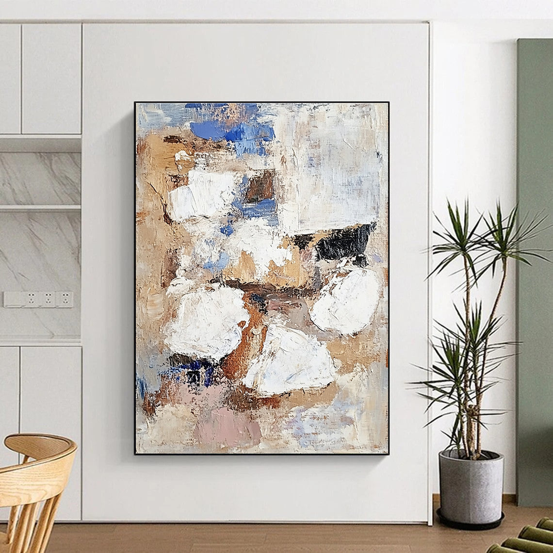 Earth Toned Abstract Painting with Organic Warmth WINK763