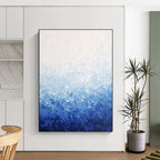 Blue Gradient Abstract Painting with Calming Depth WINK393