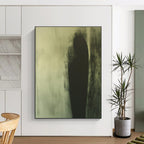 Black Silhouette Abstract Painting of Mysterious Form GAB0126