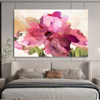 Pink Flower Abstract Painting for Feminine Boutique Dressing Rooms YHT405