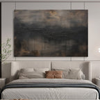 Dark Textured Abstract Painting for Sophisticated Art Galleries YHT390
