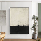 Black and White Minimalism Abstract Painting of Subtle Contrast GAB0196