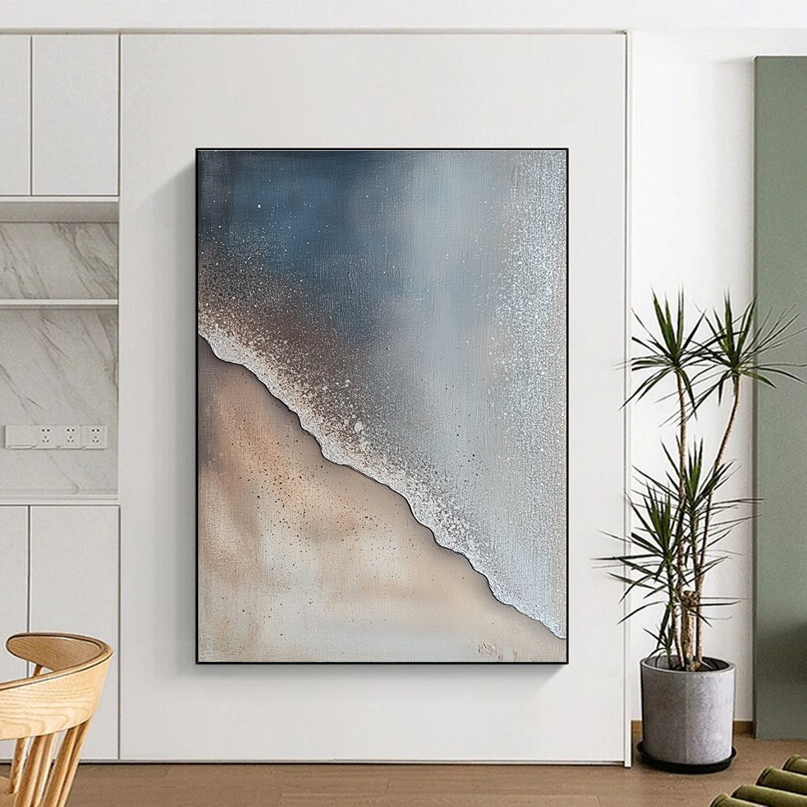 Textured Beach Abstract Painting for Coastal Homes GAB0723