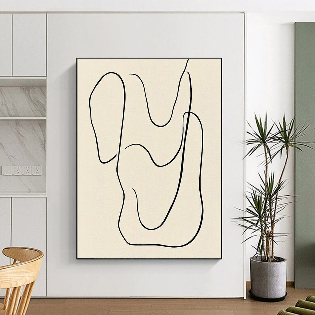 Minimal Line Art - Abstract Figure Drawing GAB0553