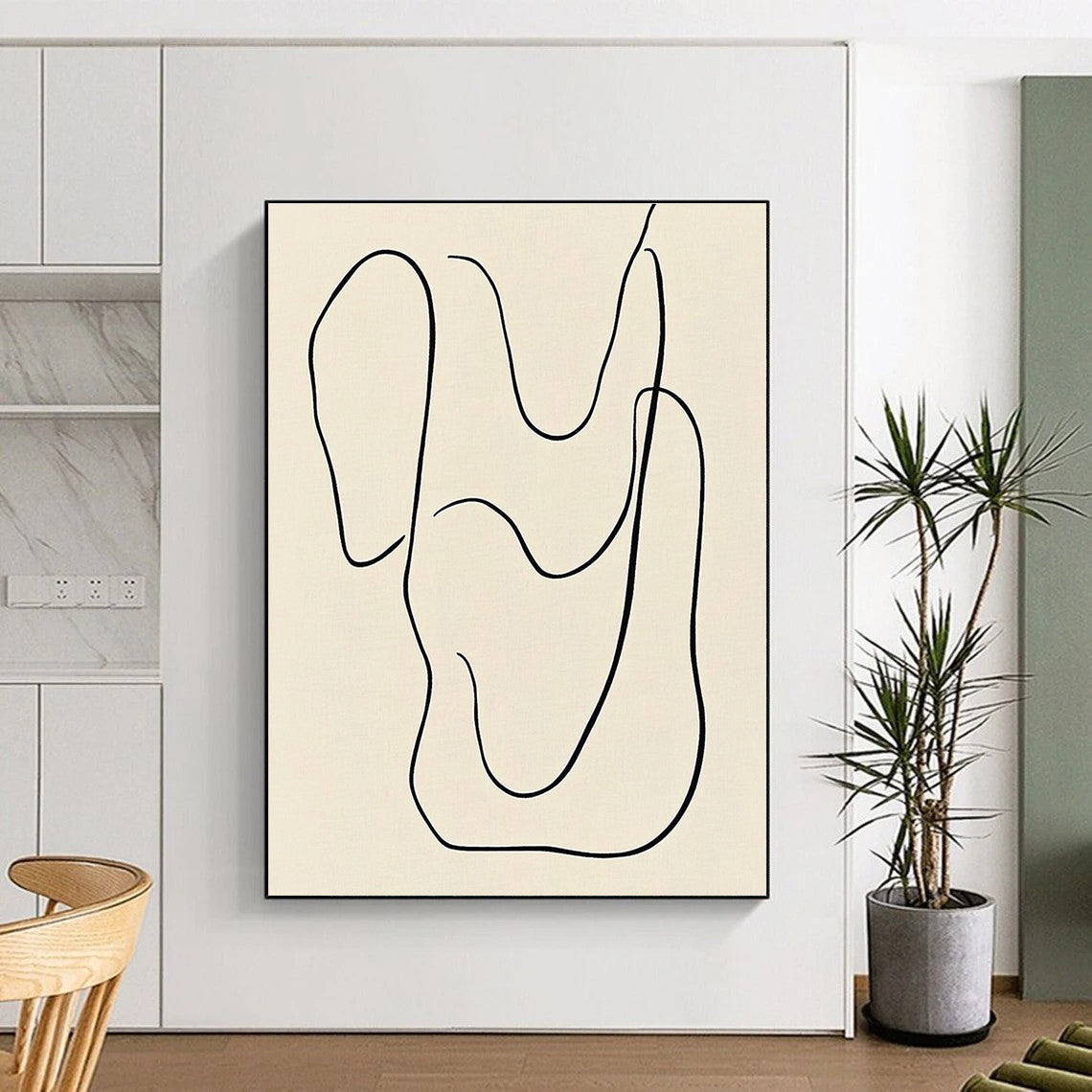 Minimal Line Art - Abstract Figure Drawing GAB0553