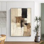 Minimalist Block Abstract Painting with Quiet Strength WINK774