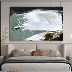 Bold White - Grey Abstract Painting for Contemporary Galleries YHT133