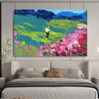 Golfer Abstract Painting for Golf Club House Lounges YHT446