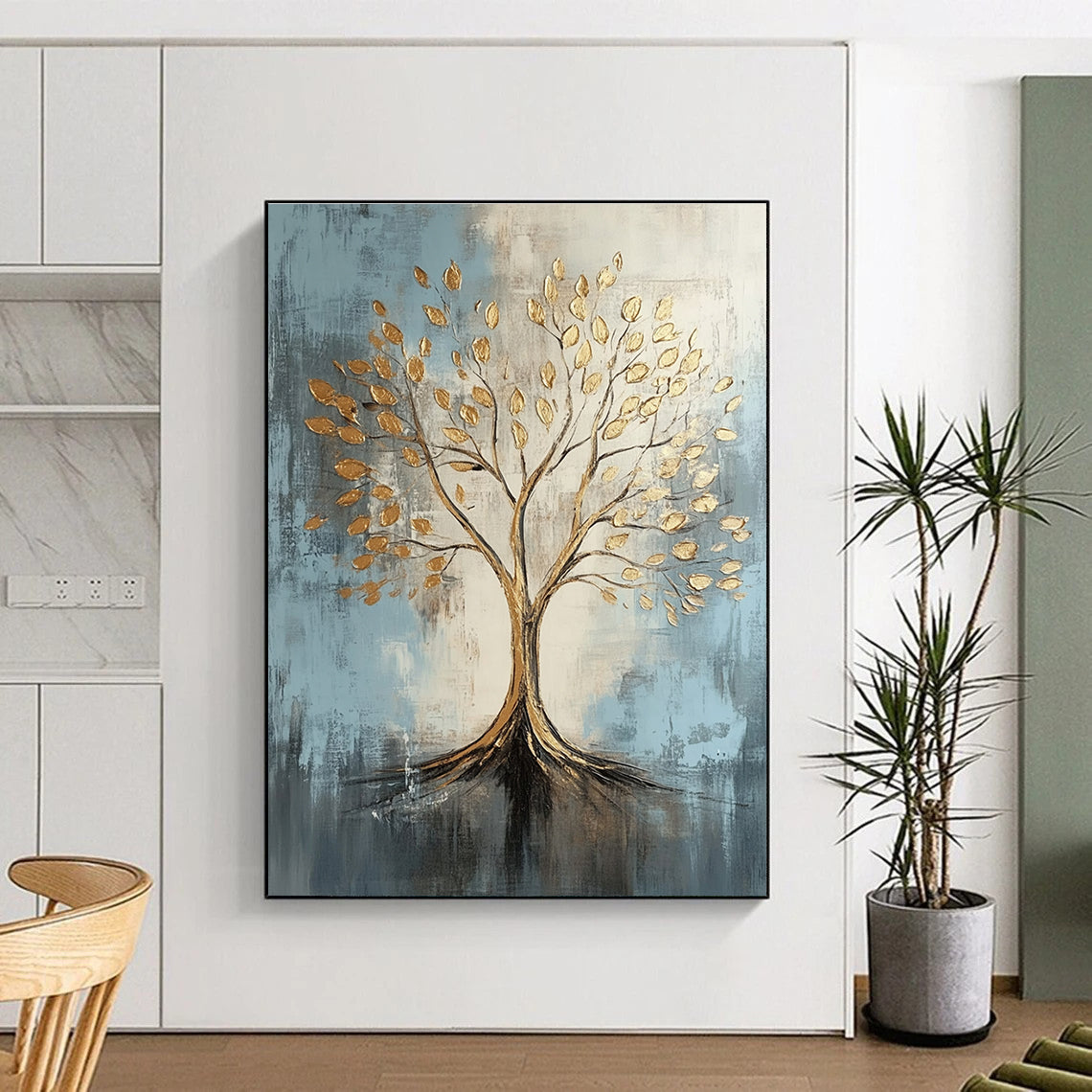 Gold Tree Abstract Painting for Prosperity - Themed Offices GAB0979
