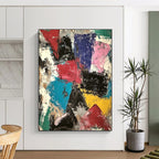 Colorful Block Abstract 3 Painting with Dynamic Energy WINK749