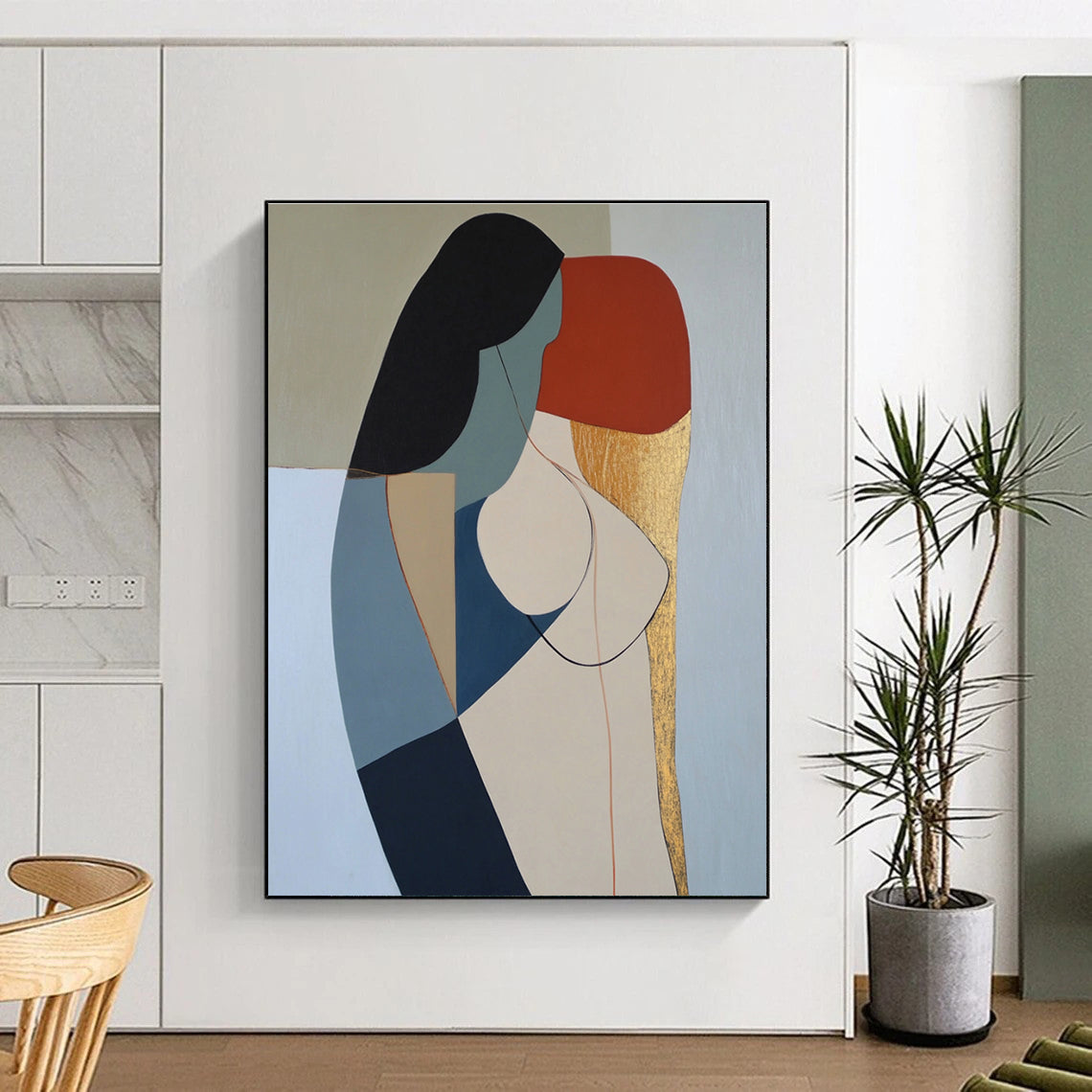 Abstract Female Form Painting of Modern Elegance GAB0200