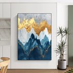 Gold Mountain Abstract - Contemporary Landscape Art GAB0555