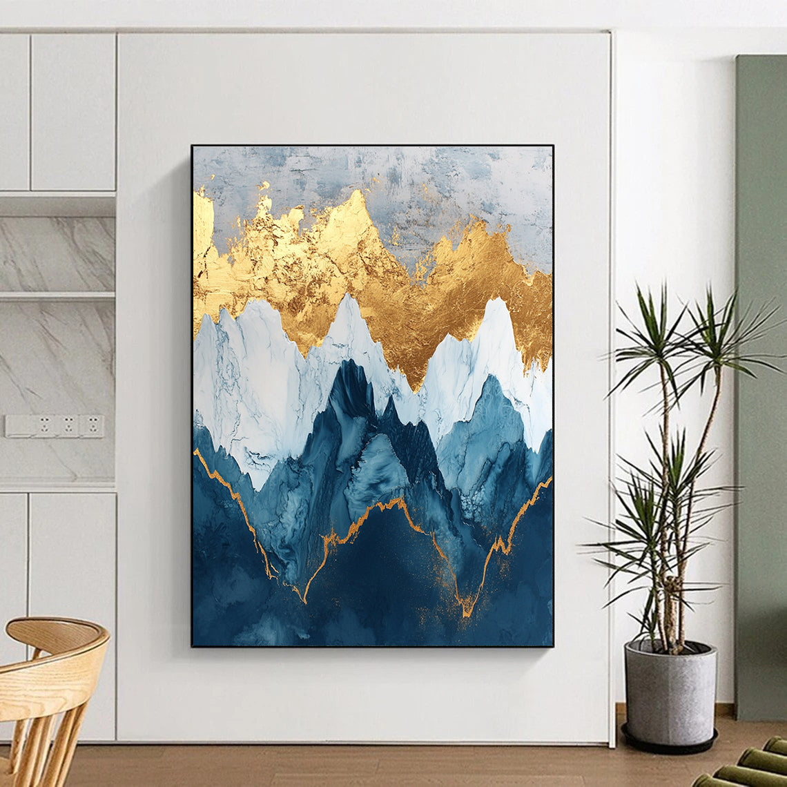 Gold Mountain Abstract - Contemporary Landscape Art GAB0555