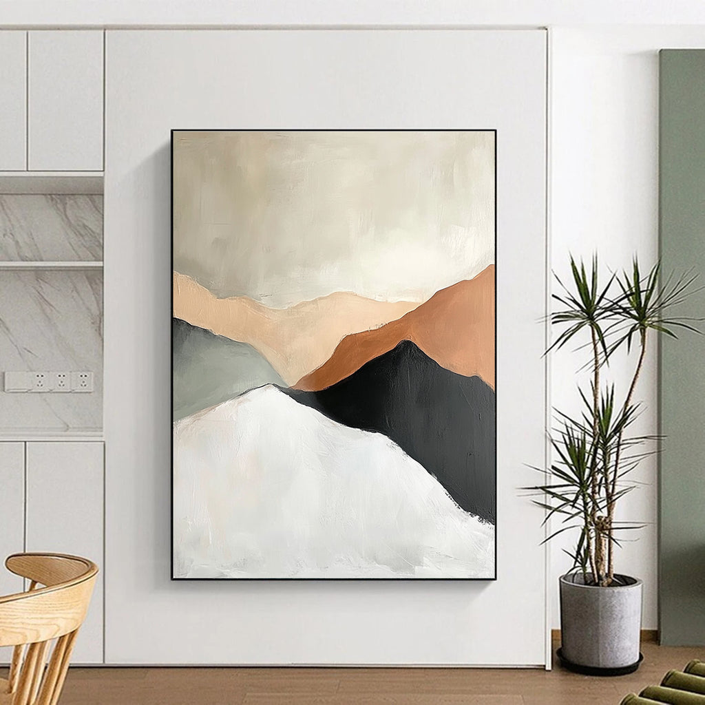 Minimalist Abstract Mountains Painting for Scandinavian - Styled Studies GAB1124
