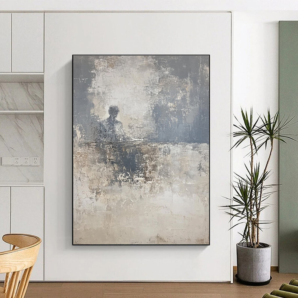 Shadowy Figure Abstract - Introspective Human Form Art GAB0504