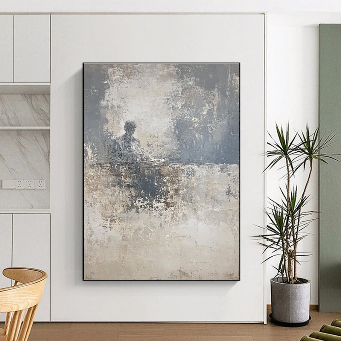 Shadowy Figure Abstract - Introspective Human Form Art GAB0504