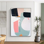 Pastel Geometric Abstract Painting for Charming Boutiques GAB1089