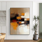 Warm Toned Abstract Painting with Cozy Energy WINK578