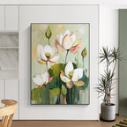 Lotus Flower Abstract Painting for Zen Gardens GAB0778