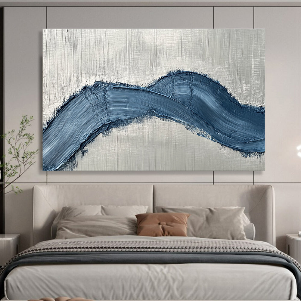 Blue Wave on Gray  Bold Simplicity ABS044